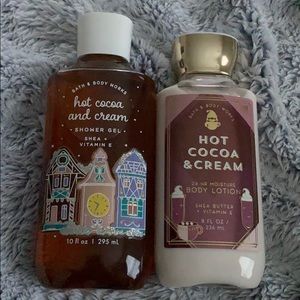Hot cocoa & cream body lotion & shower gel